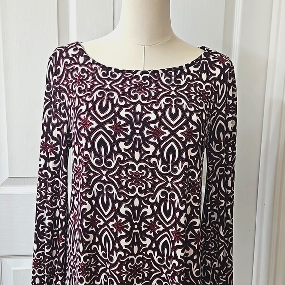 Laundry by Shelli Segal Red and Black Geometric Print Mini Dress Size 6 - Picture 4 of 12